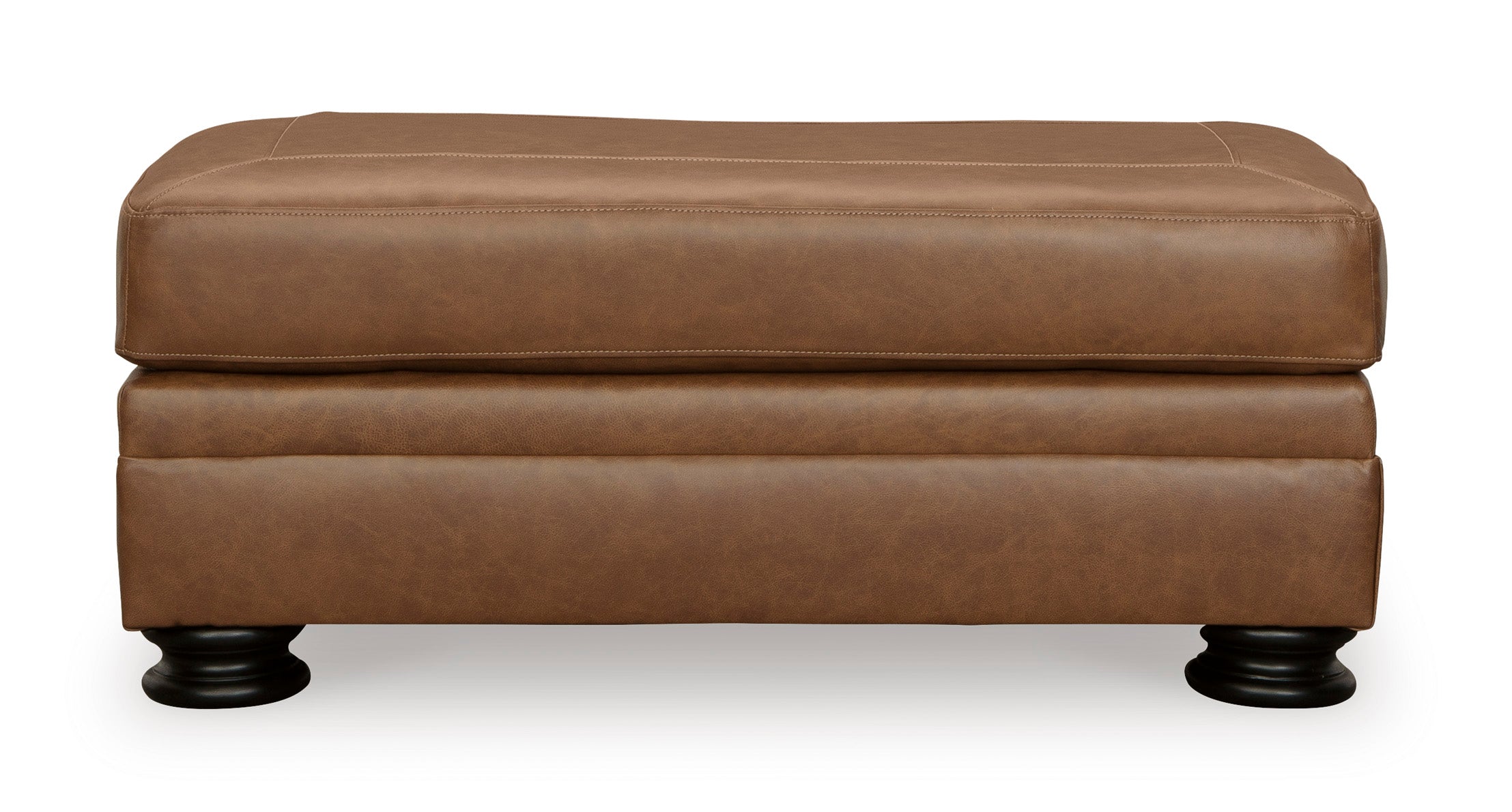 Carianna Ottoman Caramel Leather