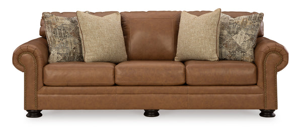 Carianna 3 Seater Sofa Caramel Leather