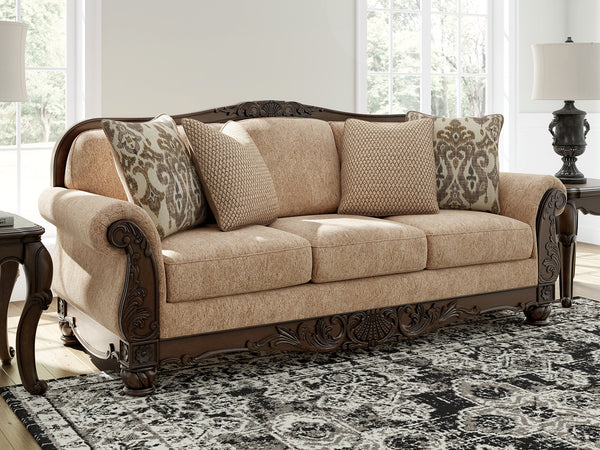 Stanmore 3 Seat Sofa – Golden Fabric
