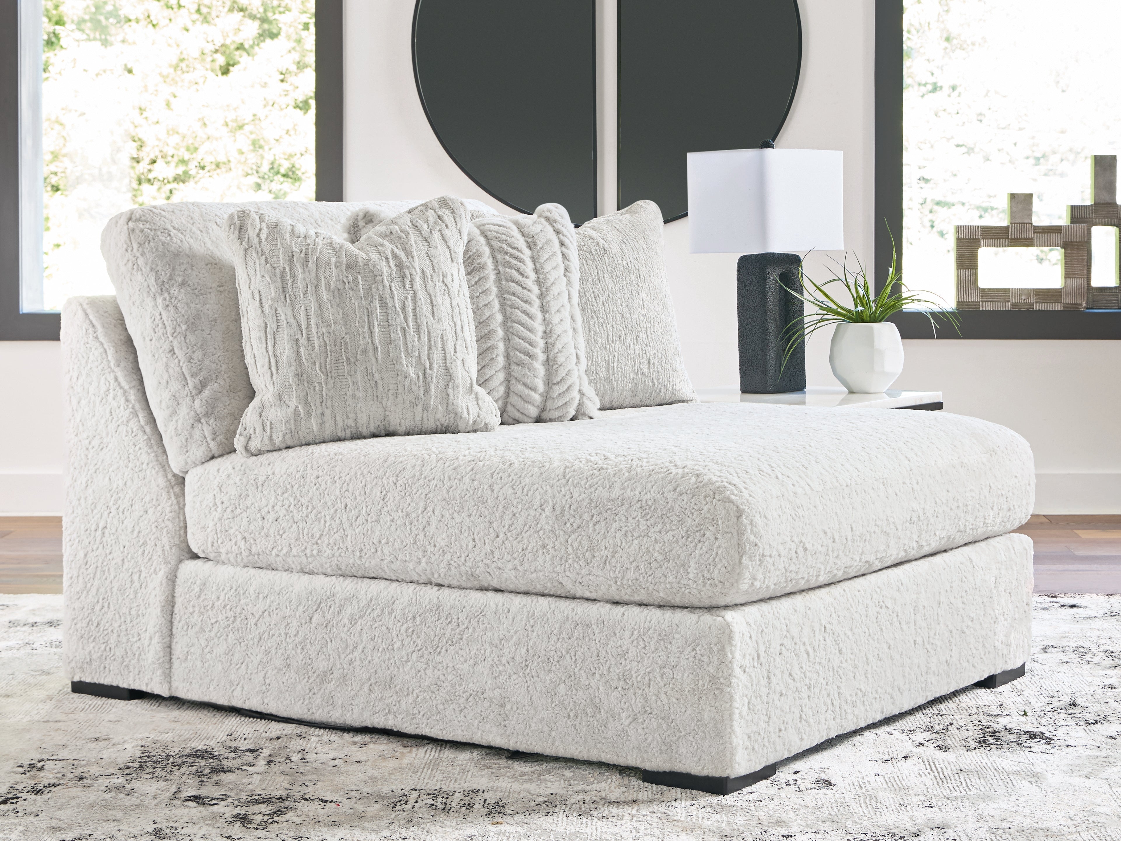 Snodoodle Oversized Armless Chaise – Arctic Fabric