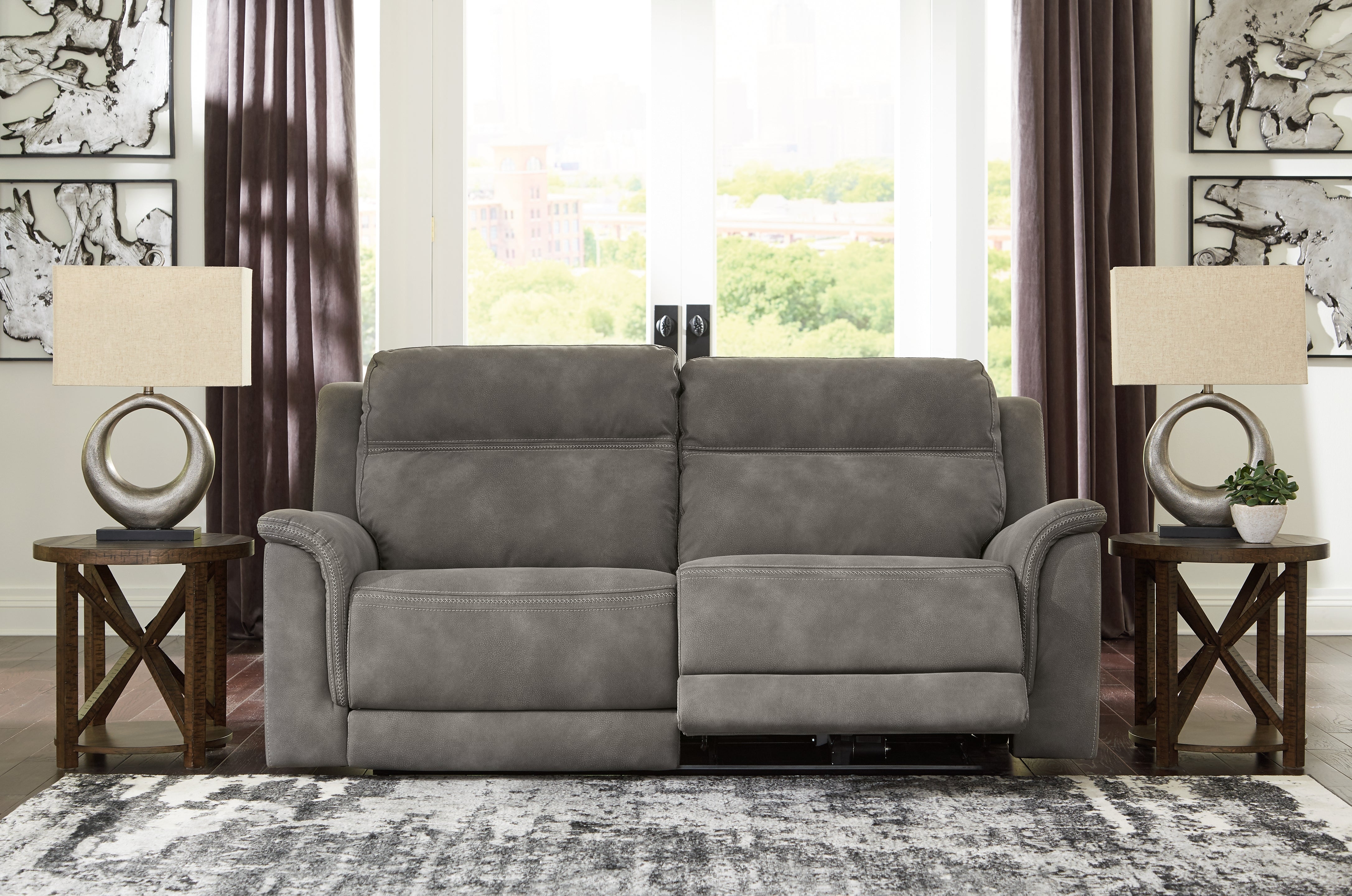 Next-Gen DuraPella Power Reclining Sofa – Classic Style in Slate