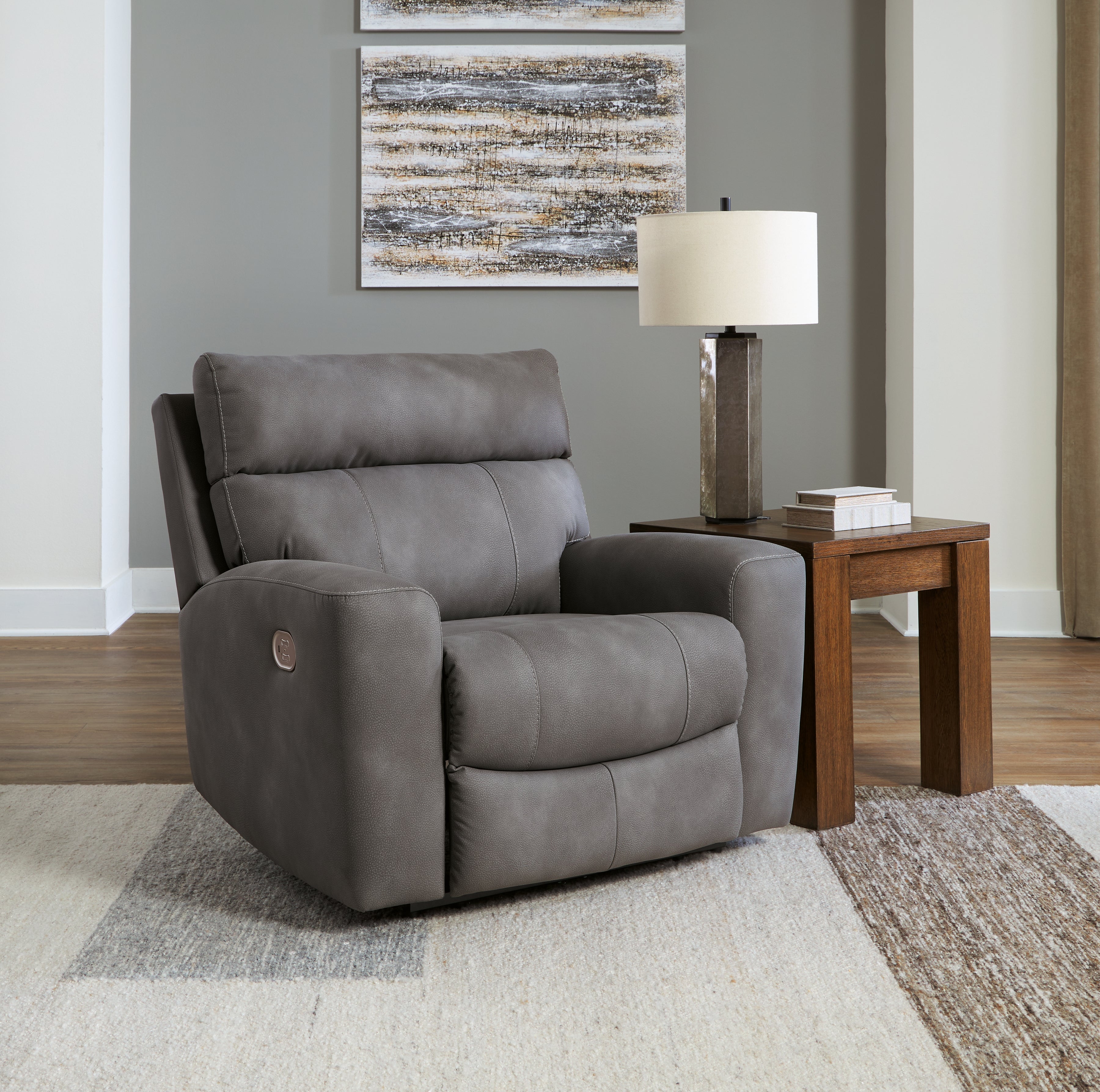 Next-Gen DuraPella Modern Style Power Recliner – Slate