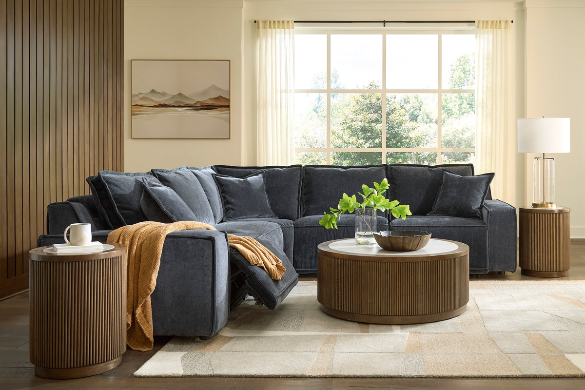 Renlee 5 Seater Power Reclining Corner Sofa – Twilight