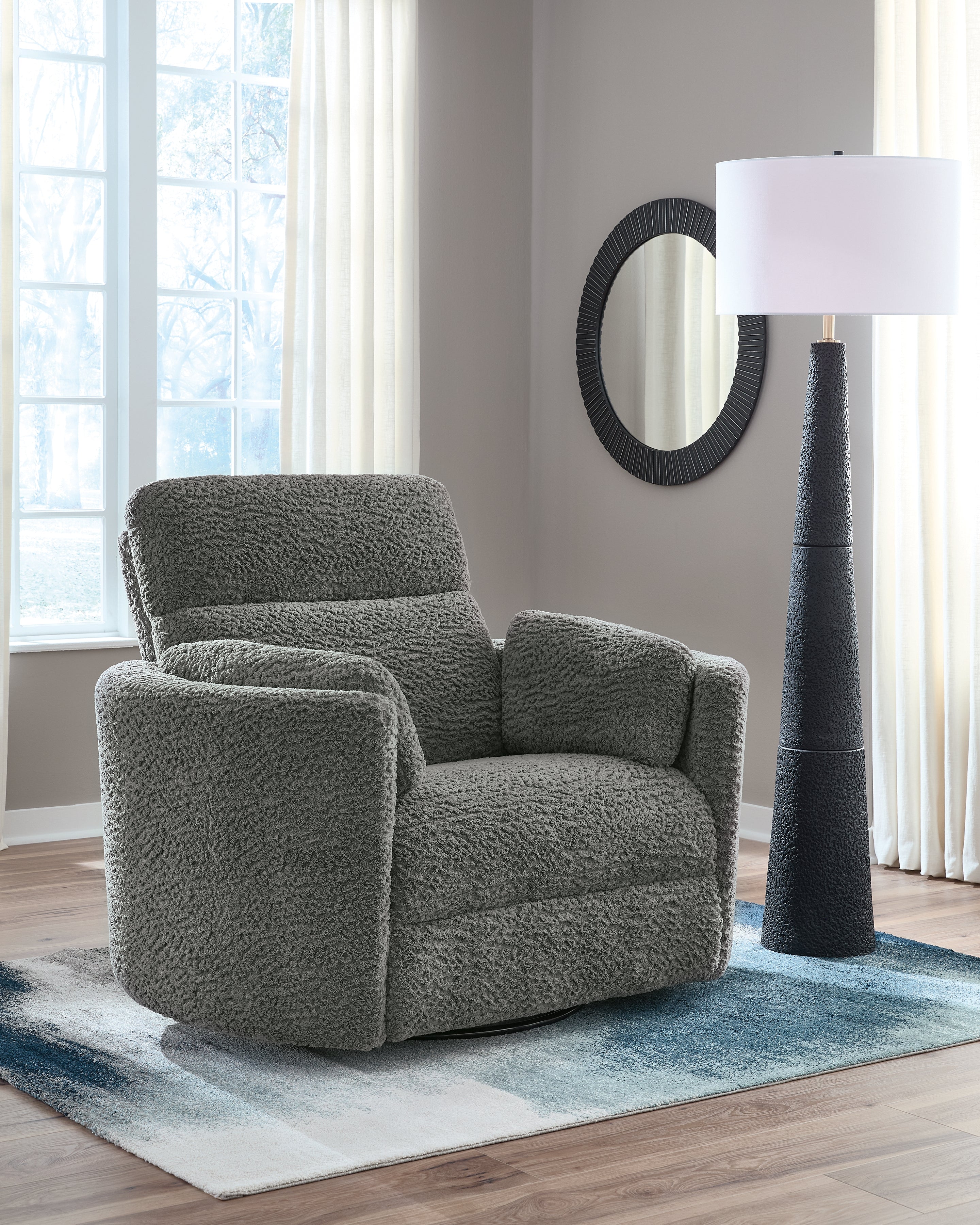 Moonrae Swivel Glider Power Recliner – Lead