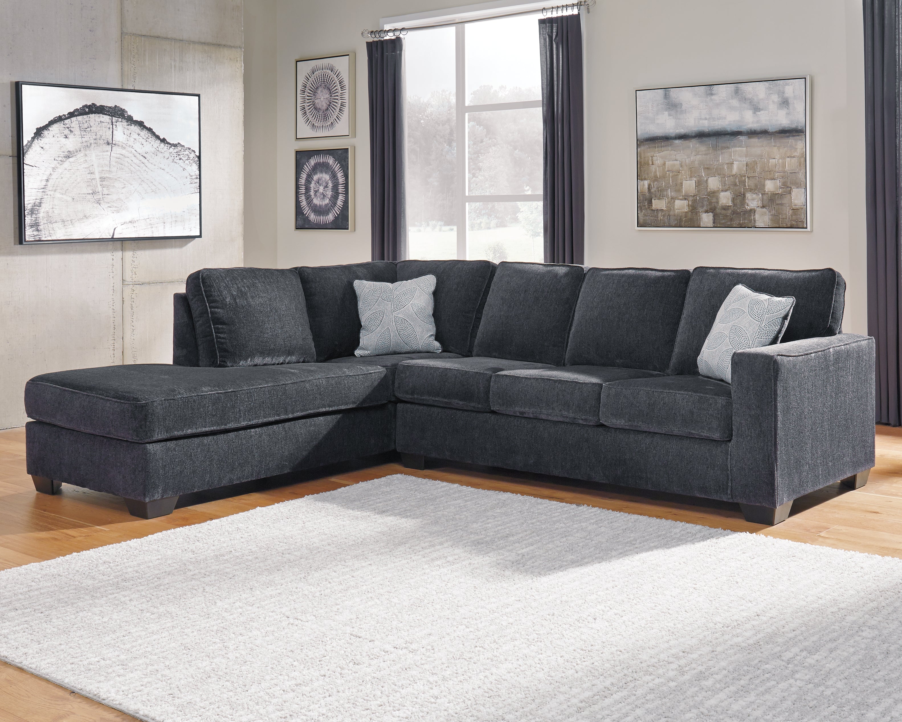 Altari with Left-Arm Facing Chaise in Slate Fabric