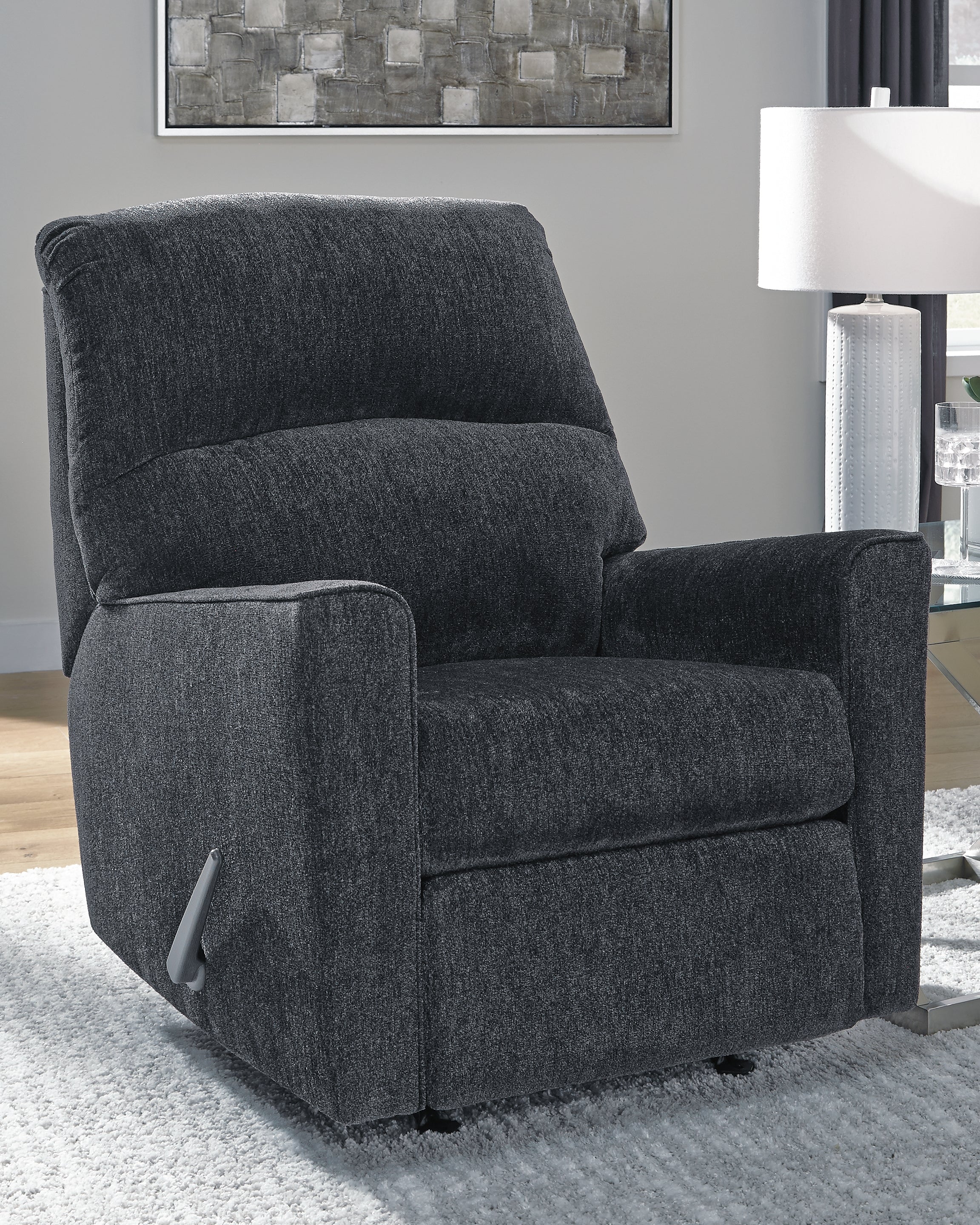 Altari Rocker Recliner in Slate Fabric