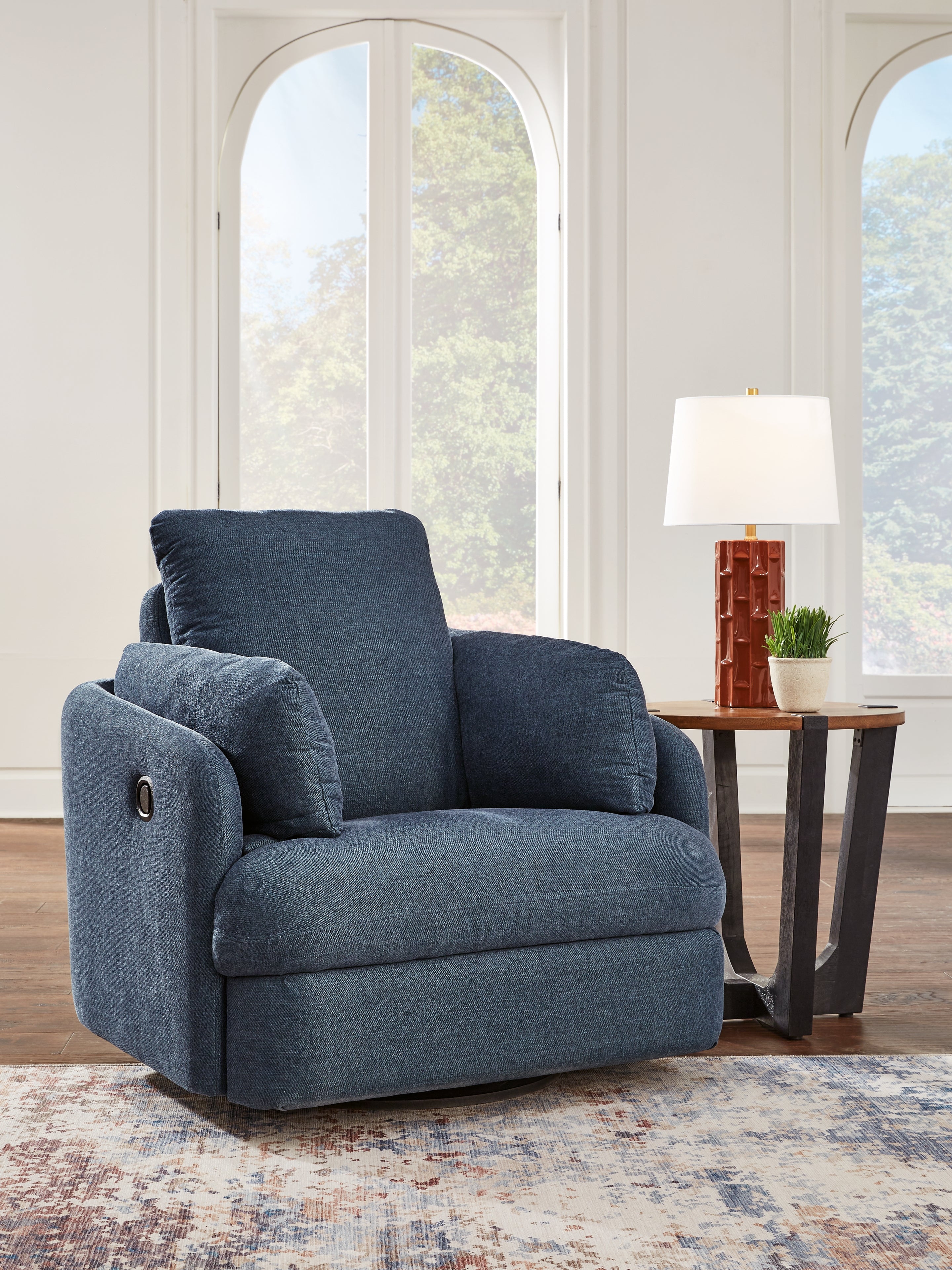 Modmax Swivel Glider Recliner with Storage – Ink | InStyle – InStyle ...