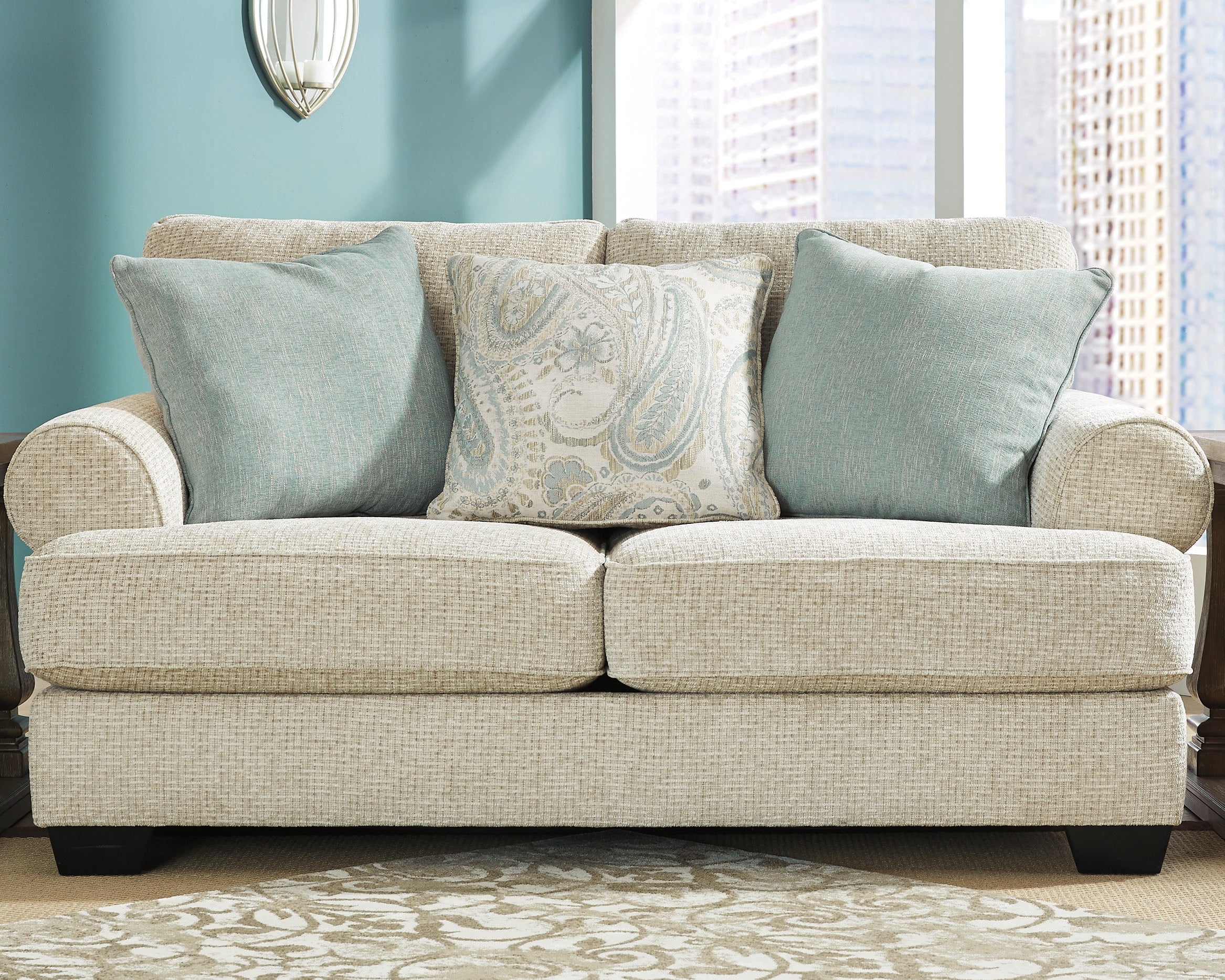 Monaghan 2-Seater Sofa in Sandstone Fabric