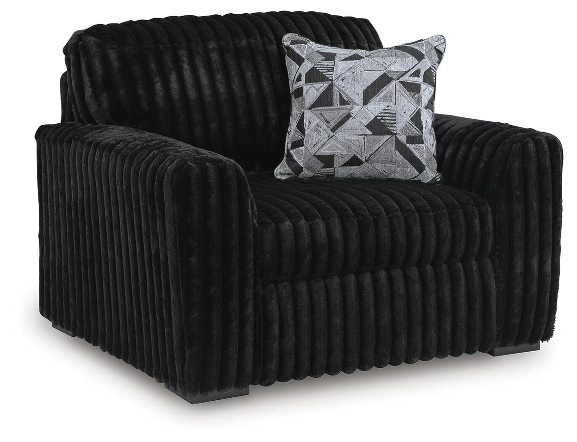 Midnight-Madness Oversized Chair – Onyx