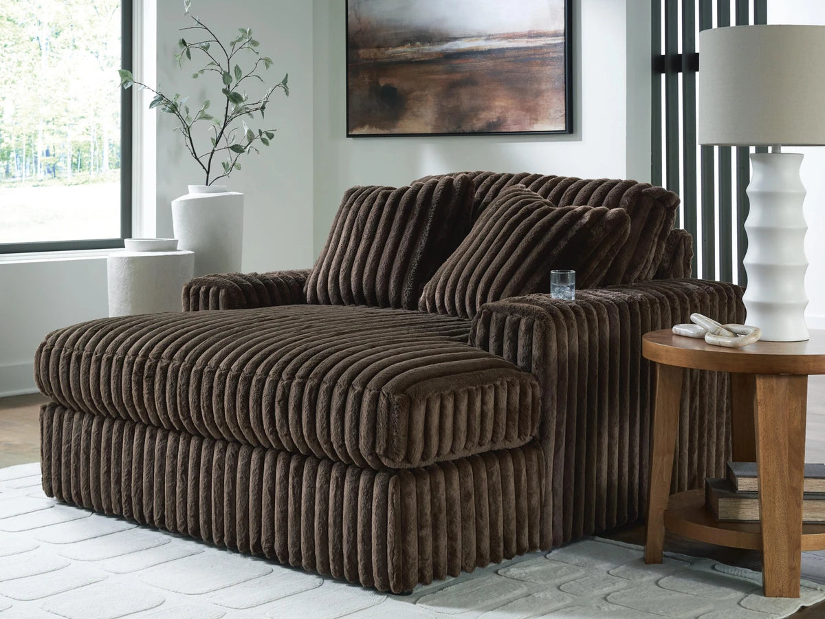Midnight Madness Oversized Chaise Chocolate