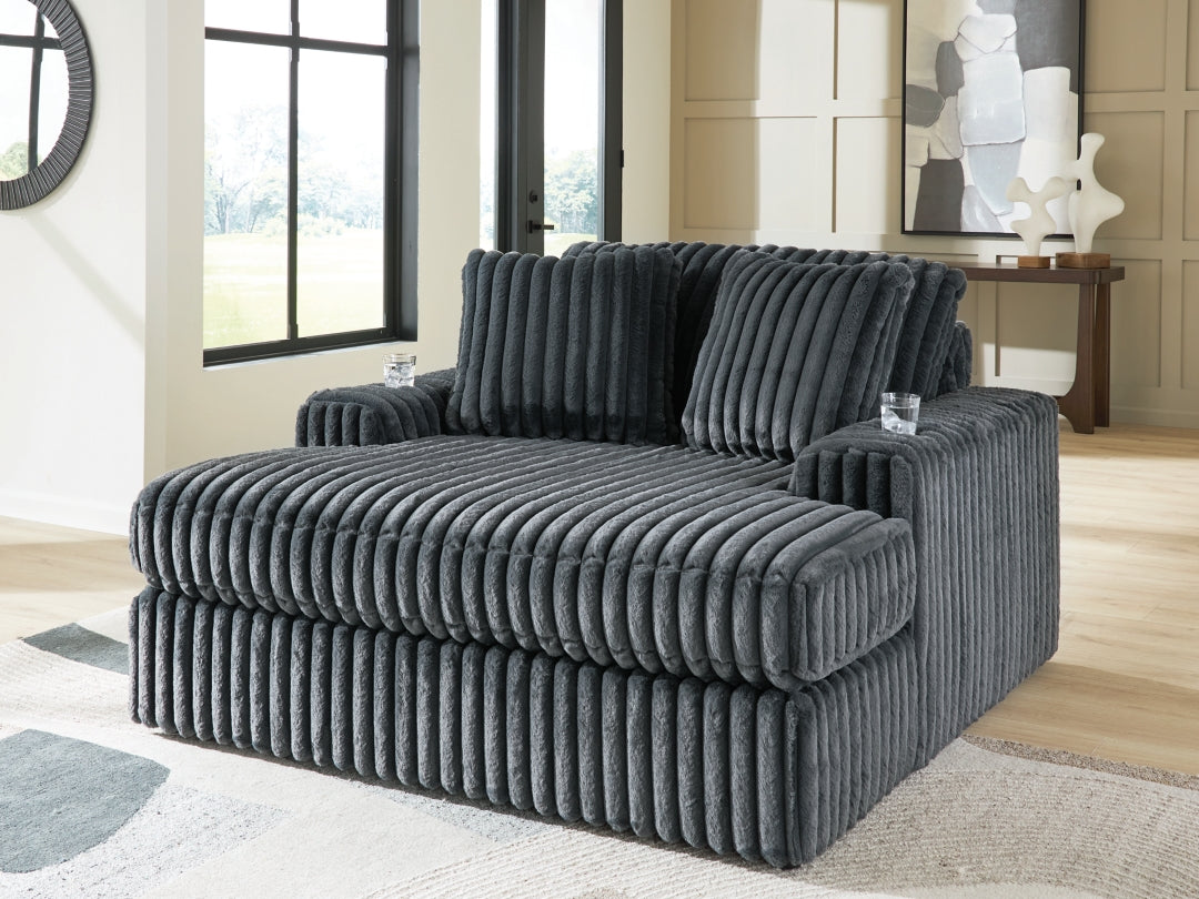 Midnight Madness Oversized Chaise – Gunmetal