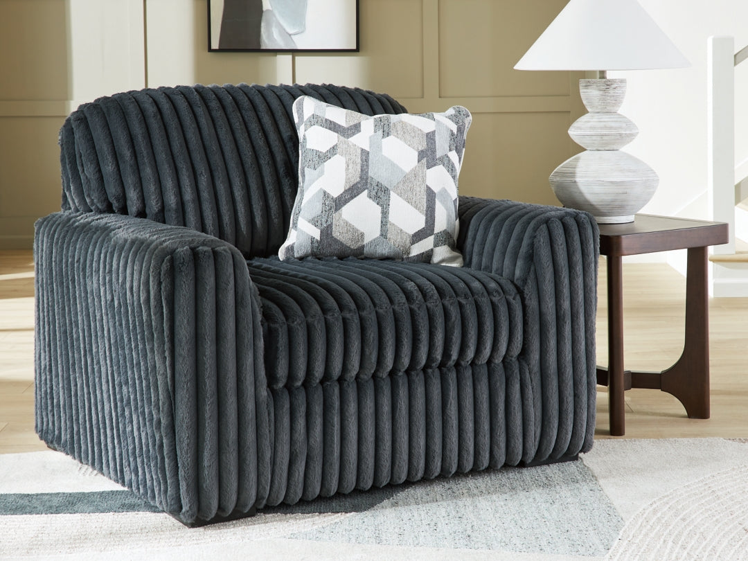 Midnight-Madness Oversized Chair – Gunmetal