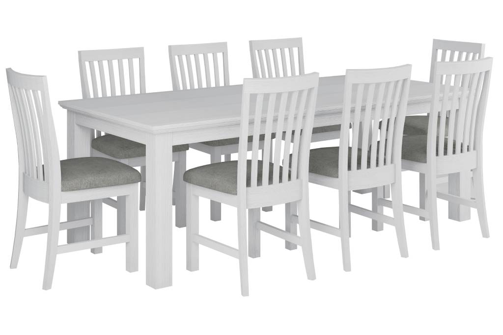 Hampton Coastal White 9-Piece Dining Set