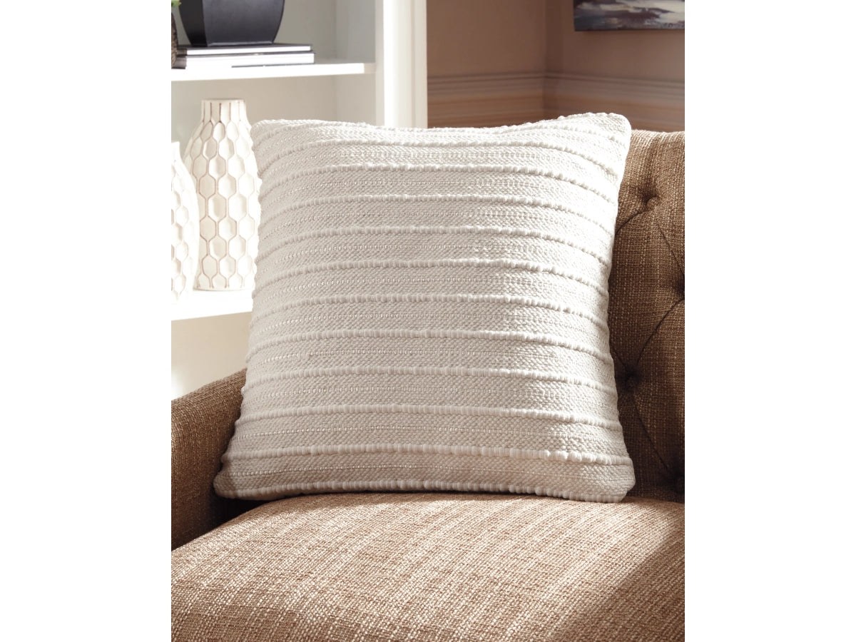 Theban Handwoven Accent Pillow – Cream