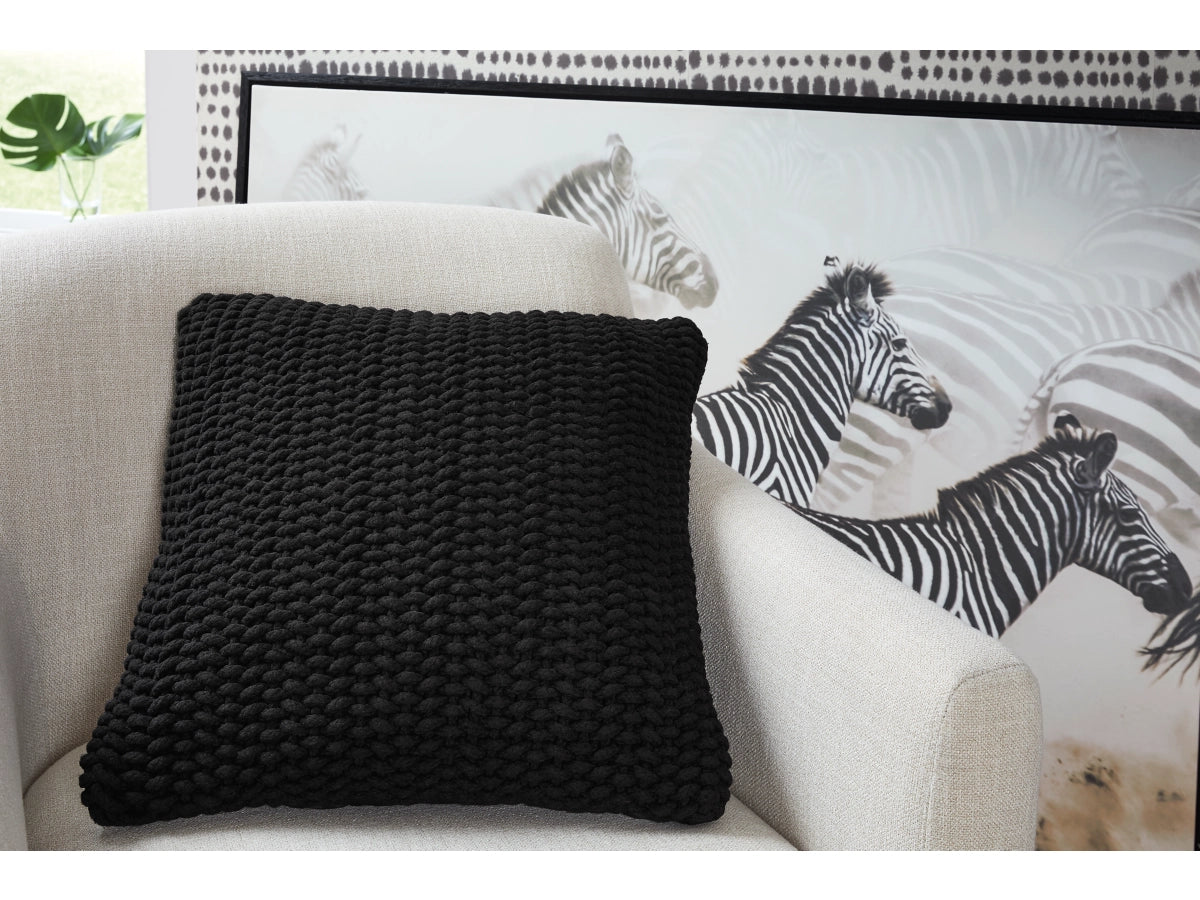 Renemore Handwoven Accent Pillow – Black