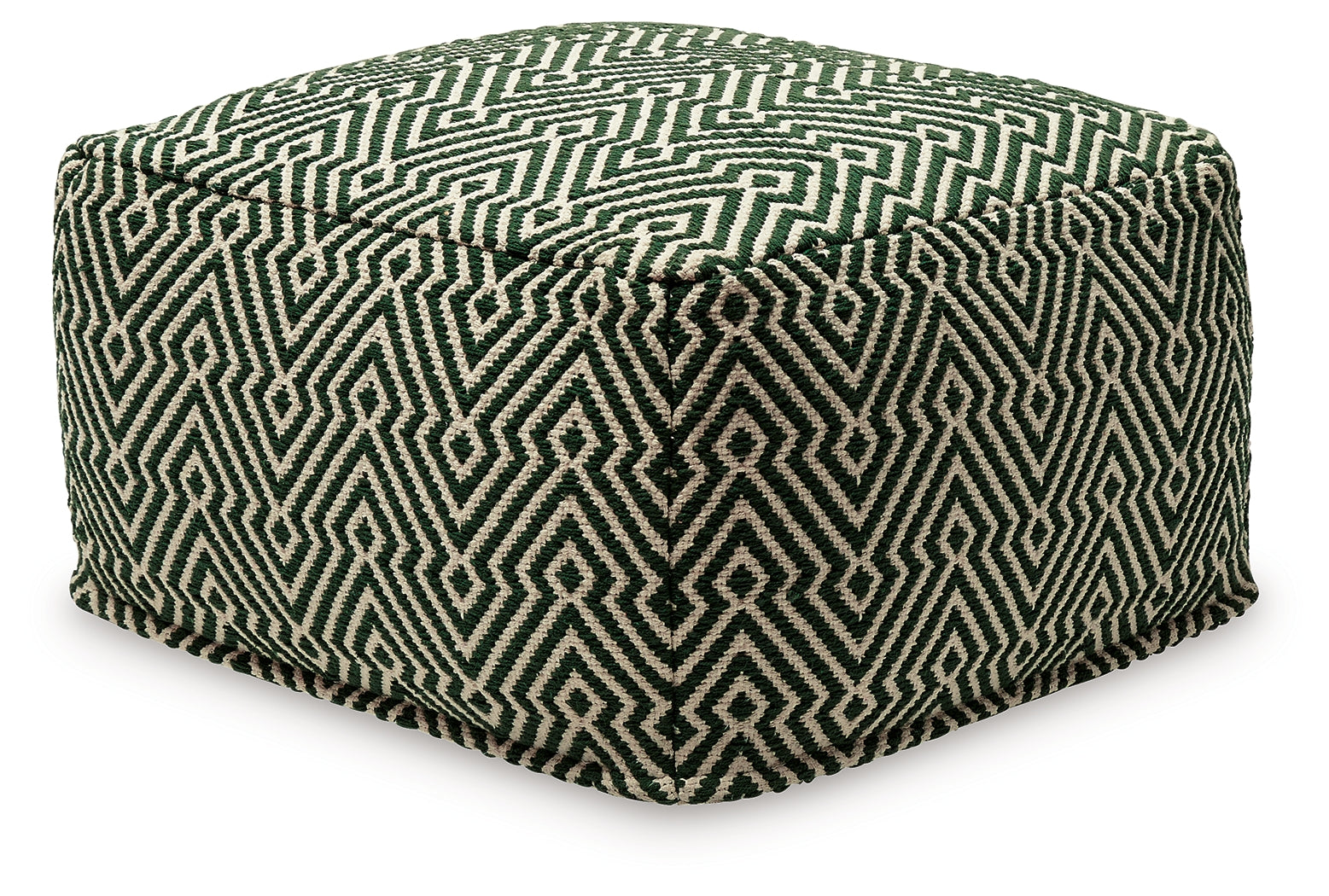Abacy Green Ivory Pouf