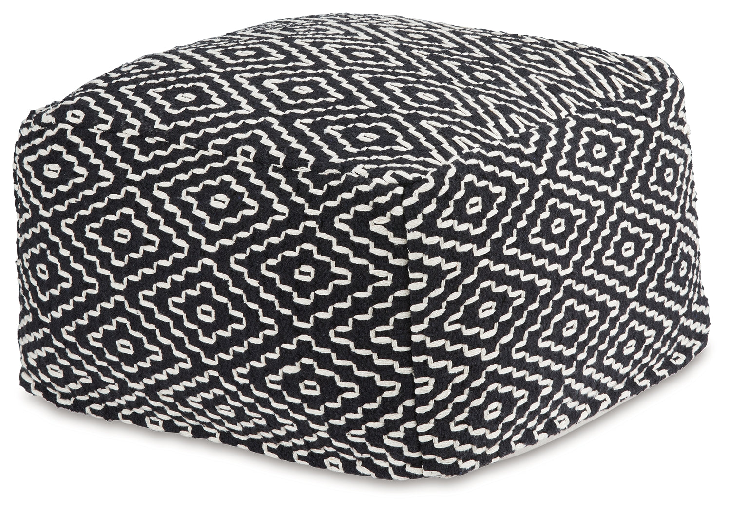 Jasett Pouf Black / Ivory