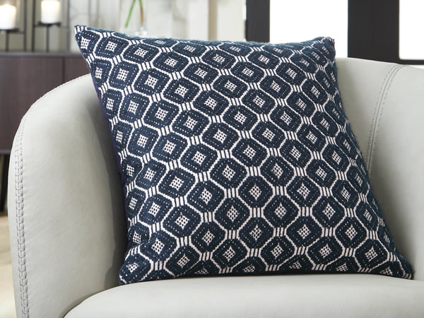 Abra Geometric Accent Pillow – Black & Ivory