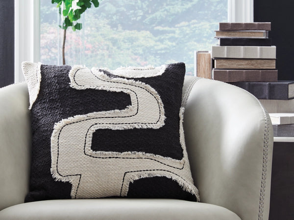 Veerbank Embroidered Abstract Accent Pillow