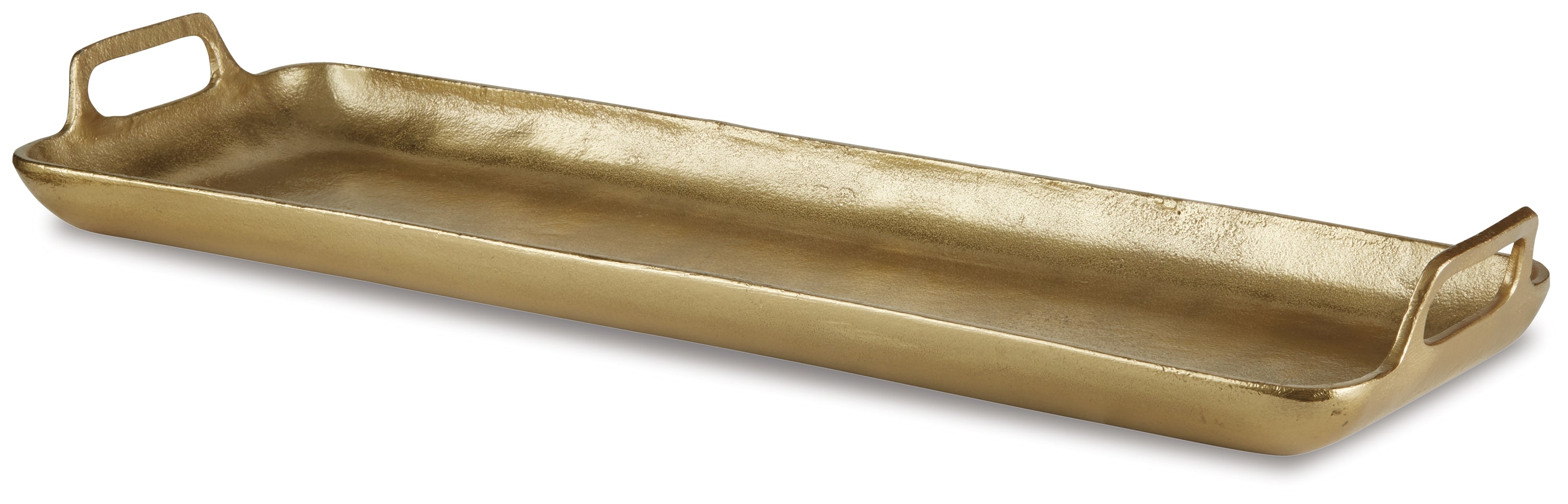 Posy Rectangular Gold Finish Decorative Tray