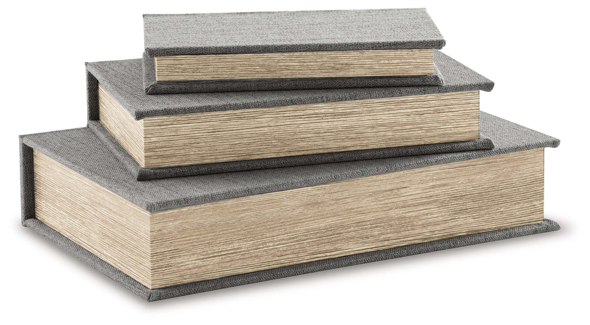 Jolina Decorative Keepsake Box Set – Grey (Set of 3)