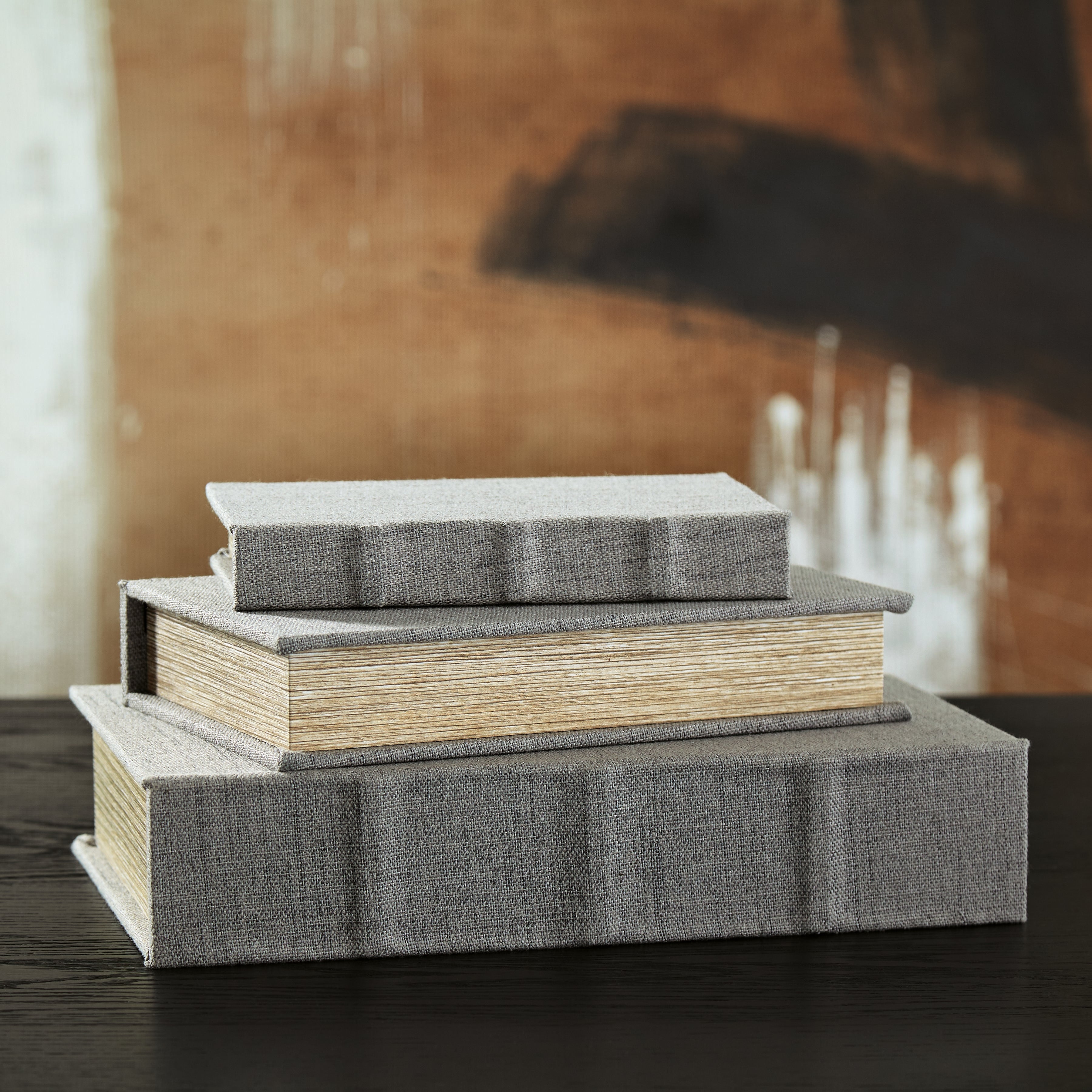 Jolina Decorative Keepsake Box Set – Grey (Set of 3)