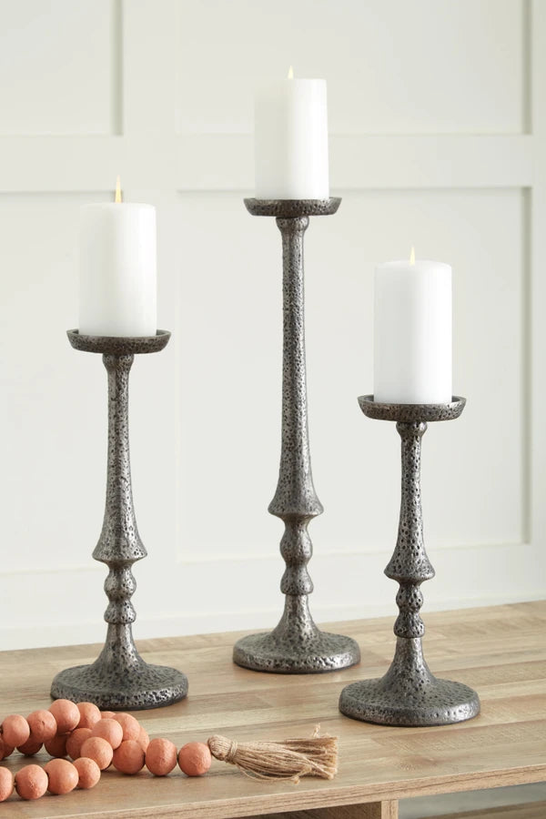 Eravell Cast Aluminium Candle Holder Set of 3