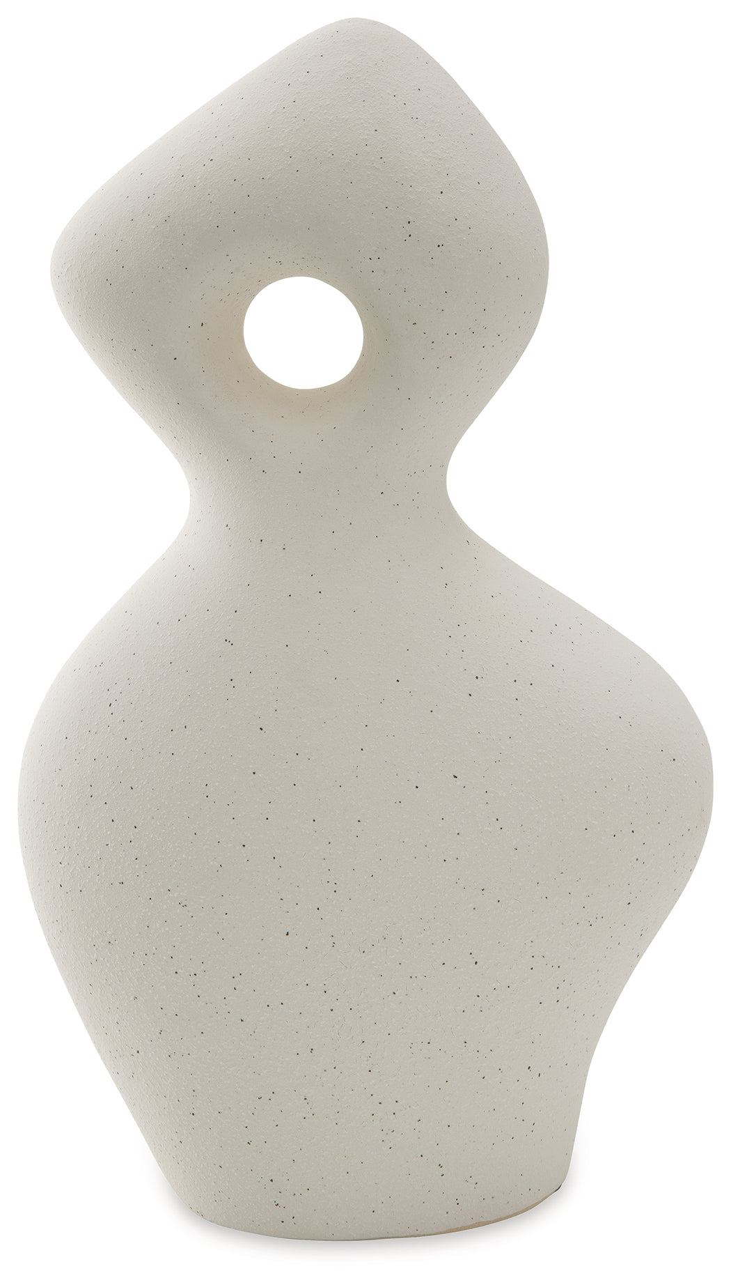Arthrow Curved Ceramic Sculpture – Off White Sand Finish