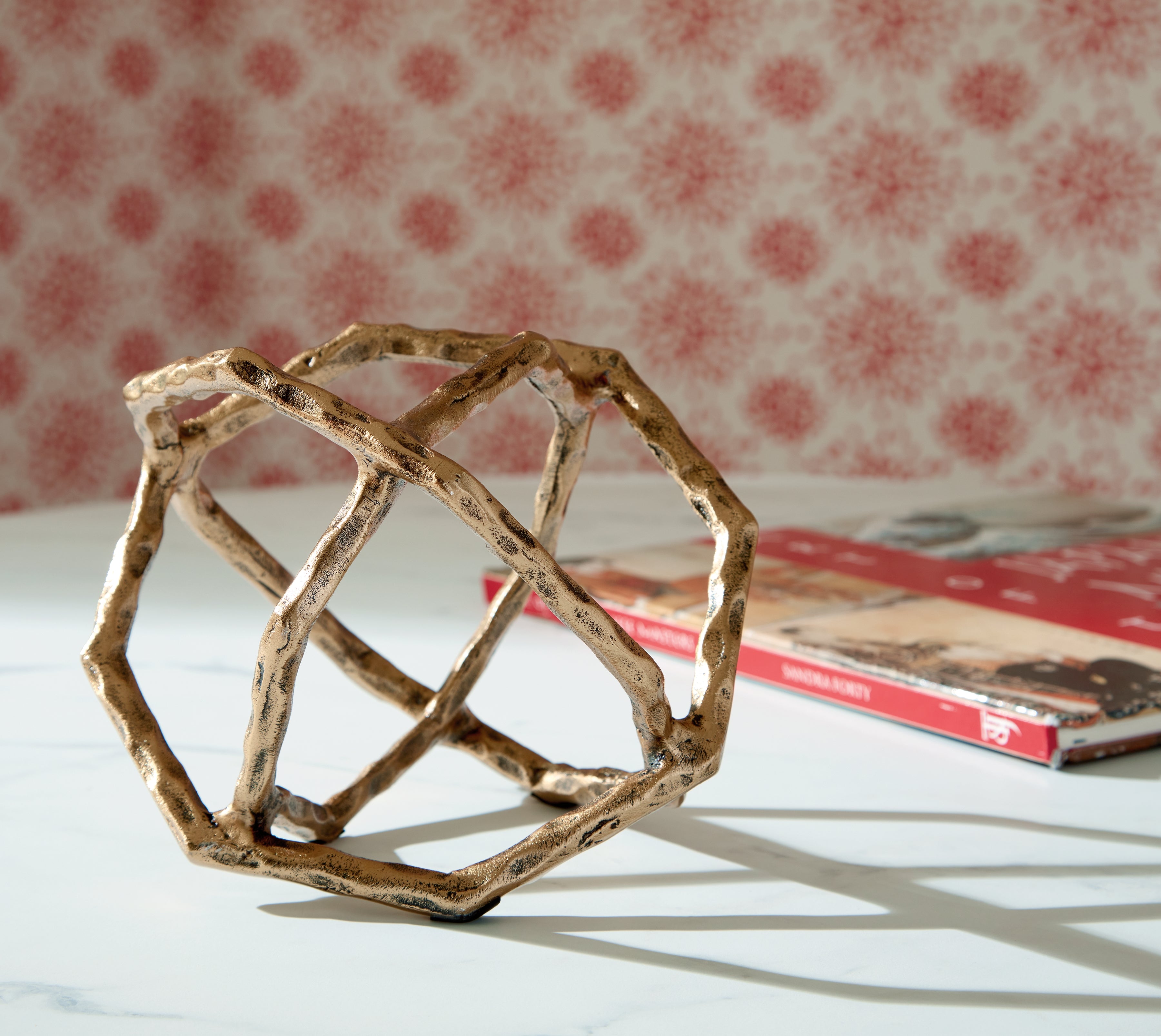 Laddington Geometric Ring Sculptures – Set of 2 (Antique Brass)