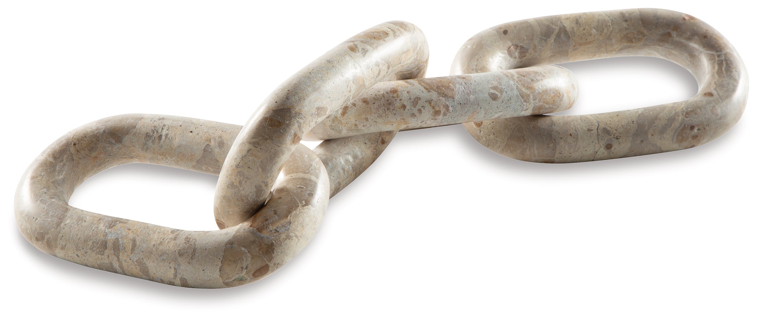 Kenport Interlocking Marble Sculpture in Light Beige