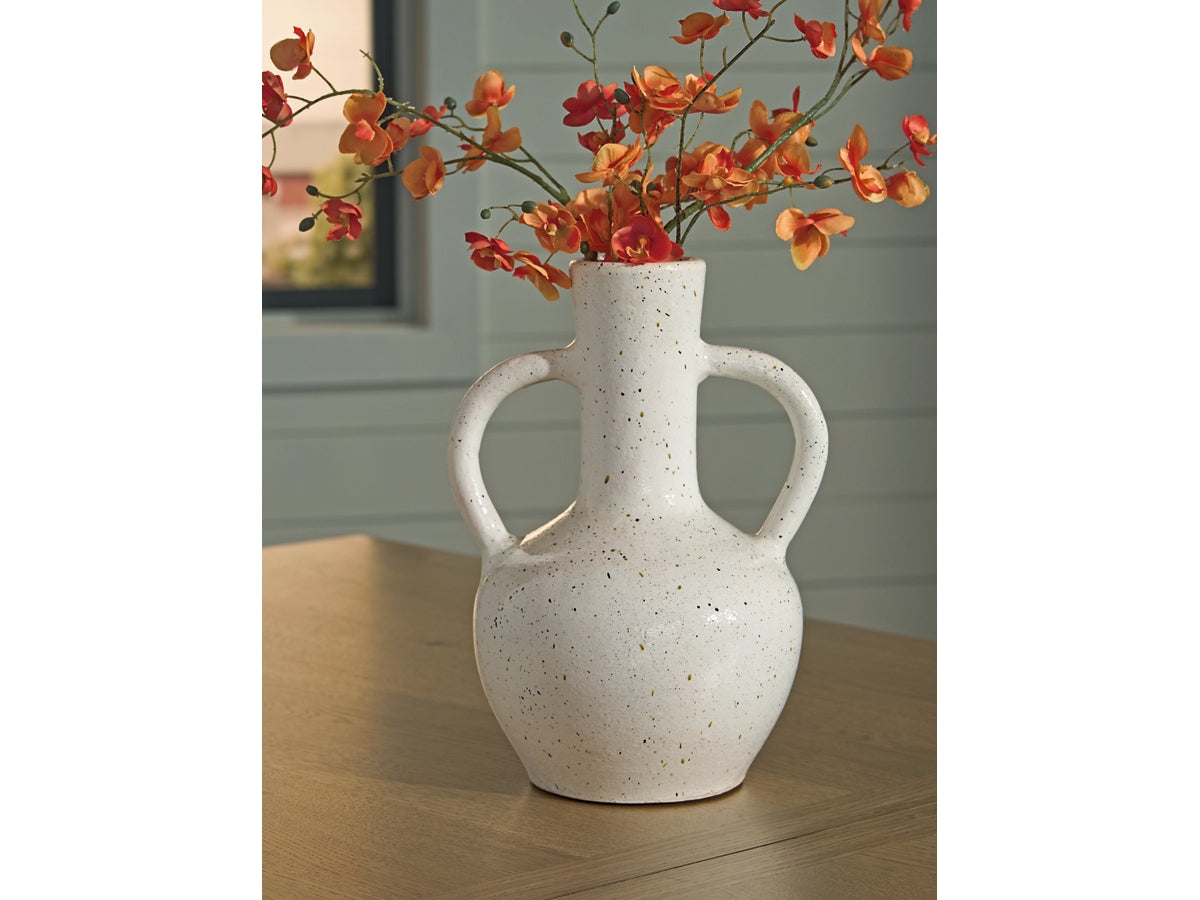 Dallinworth Glazed Terra Cotta Vase – White Speckle