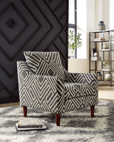 Morrilton Next-Gen Nuvella Fabric Accent Chair – Natural/Charcoal