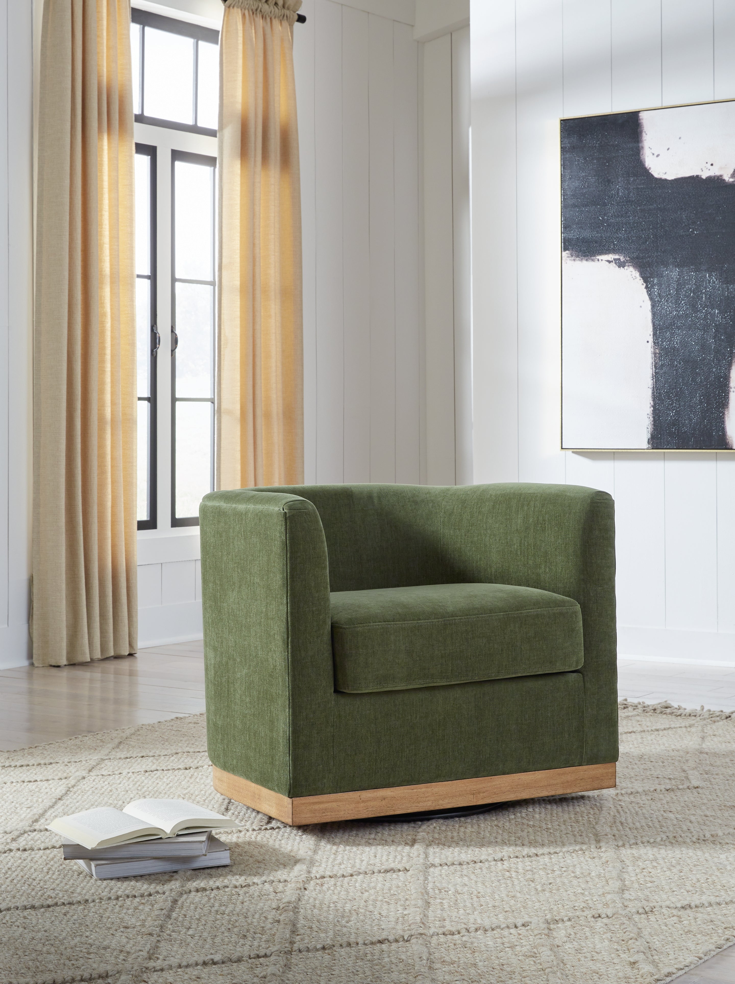 Jersonlow Swivel Accent Chair – Forest Green