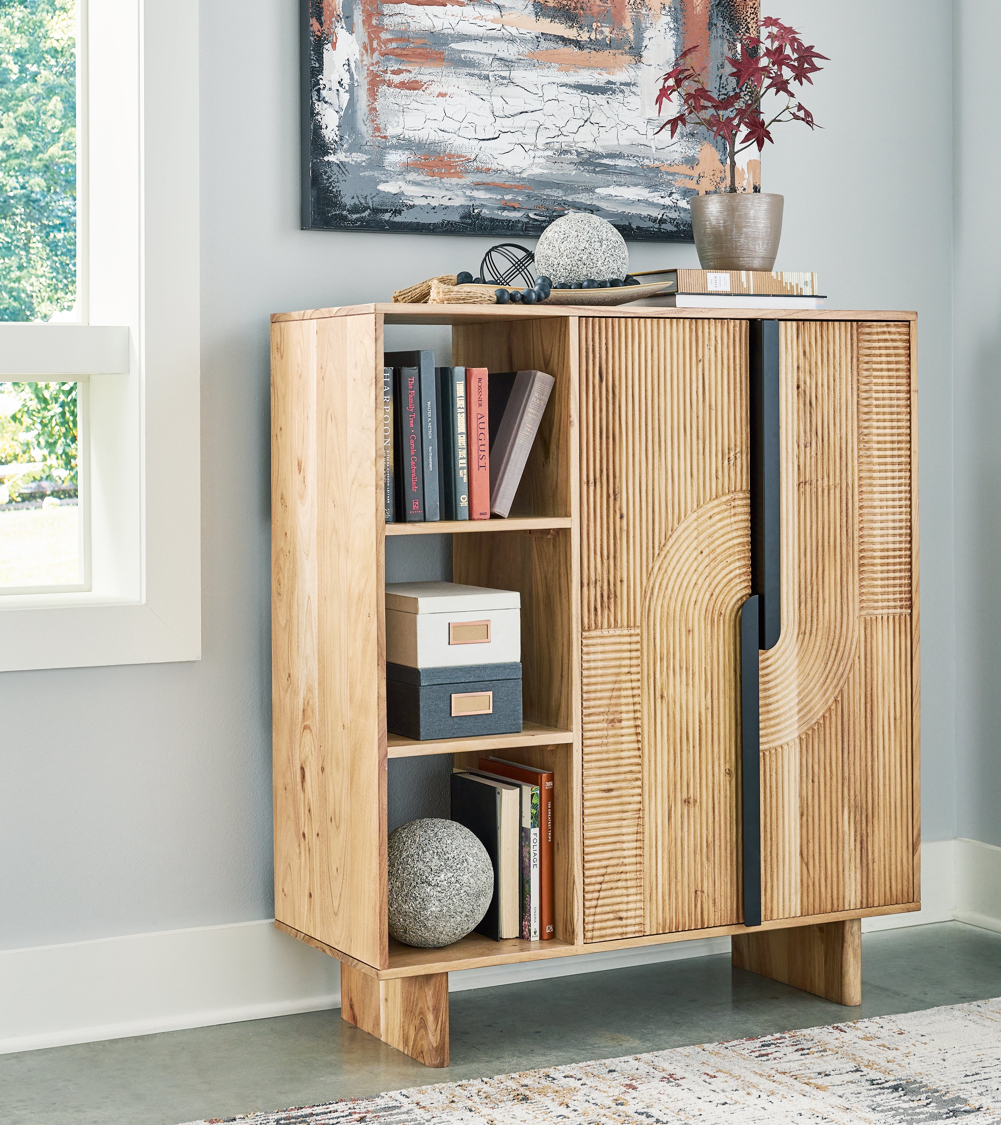 Kierwell 2-Door Accent Cabinet in Natural Finish