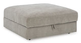 Aslan Court Ottoman with Storage - Flax