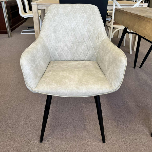 Aston Grey Suede Bucket Chair