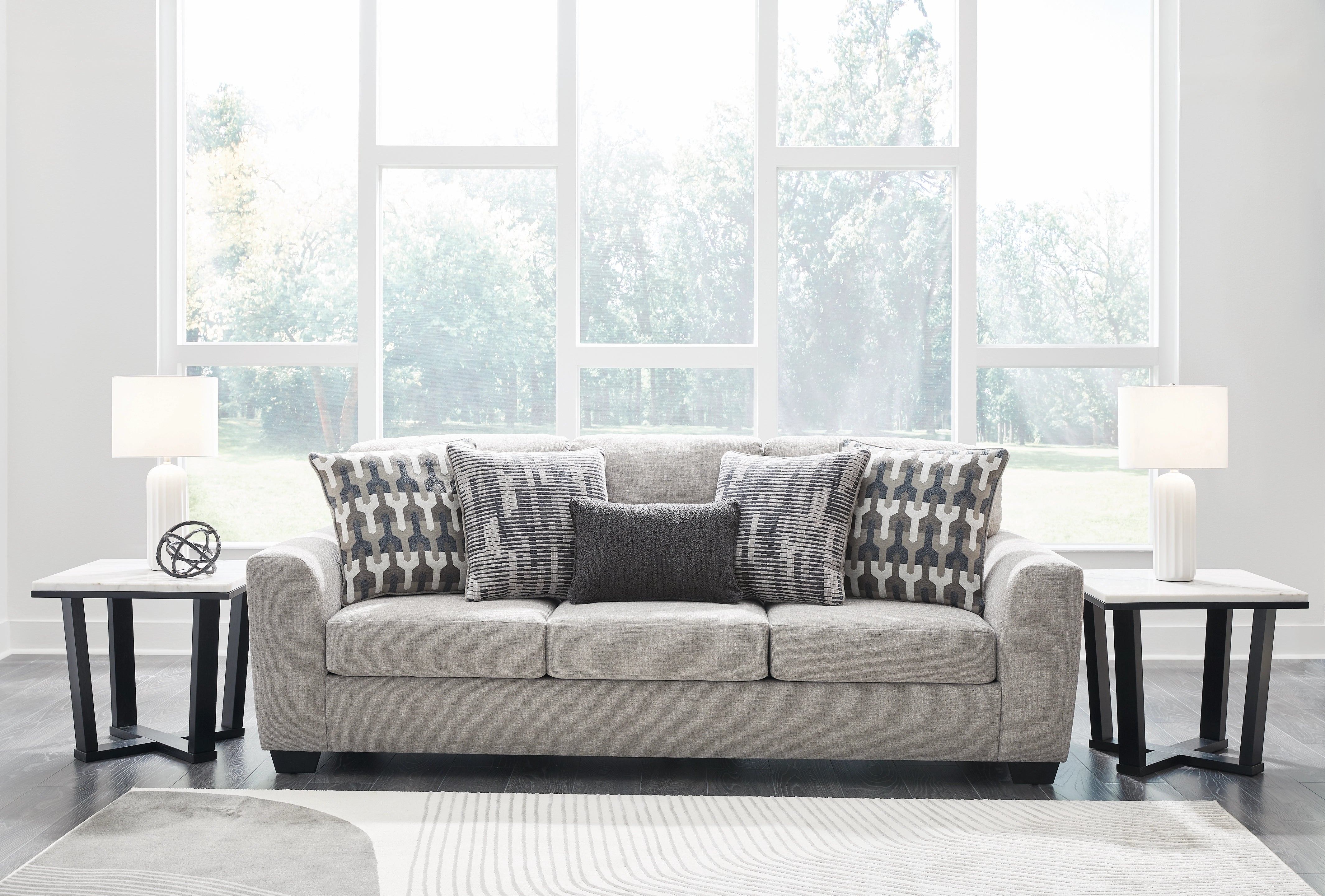 Avenal Park 3 Seater Sofa in Flannel Fabric