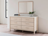 Cadmori 6 Drawer Dresser and Mirror – Natural
