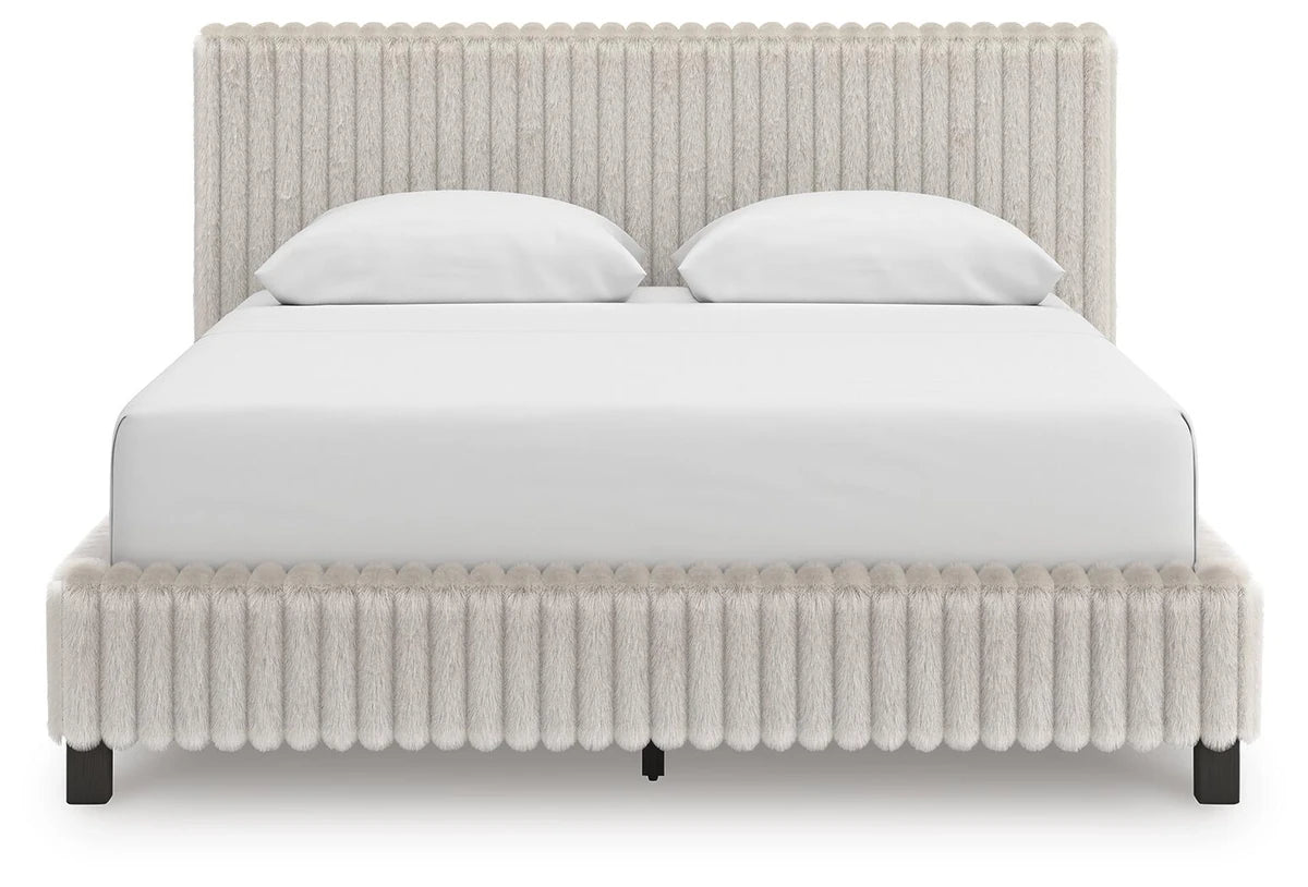 Birmonton Upholstered Bed - White