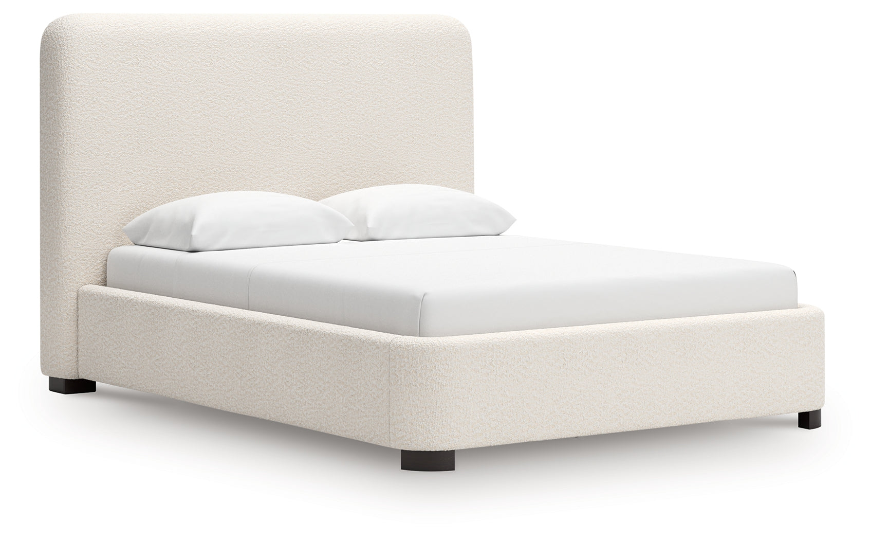 Whittgate Queen Upholstered Bed – Beige Fabric