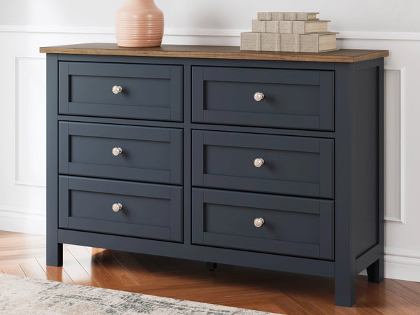 Landocken 6-Drawer Two-Tone Dresser