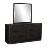 Ember Road 6 Drawer Dresser with Mirror – Black