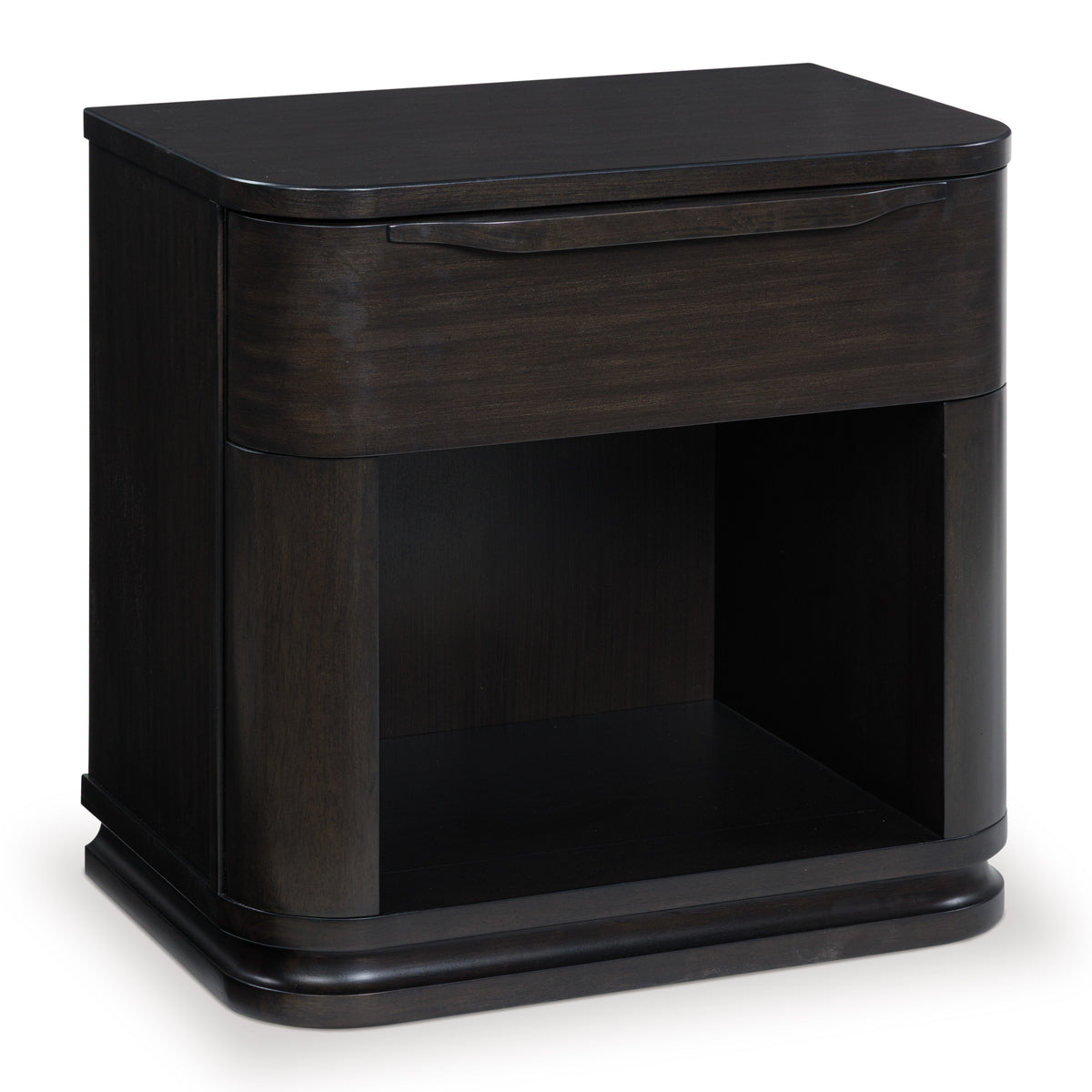Ember Road 1 Drawer Bedside Table – Black