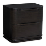 Ember Road 2 Drawer Bedside Table – Black