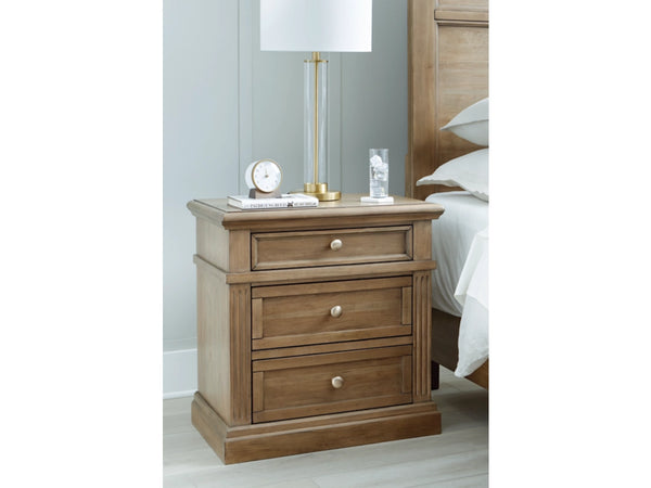 Mylarken Timber 3-Drawer Bedside Table