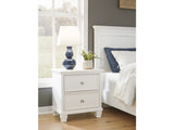 Fortman Bedside Table – White