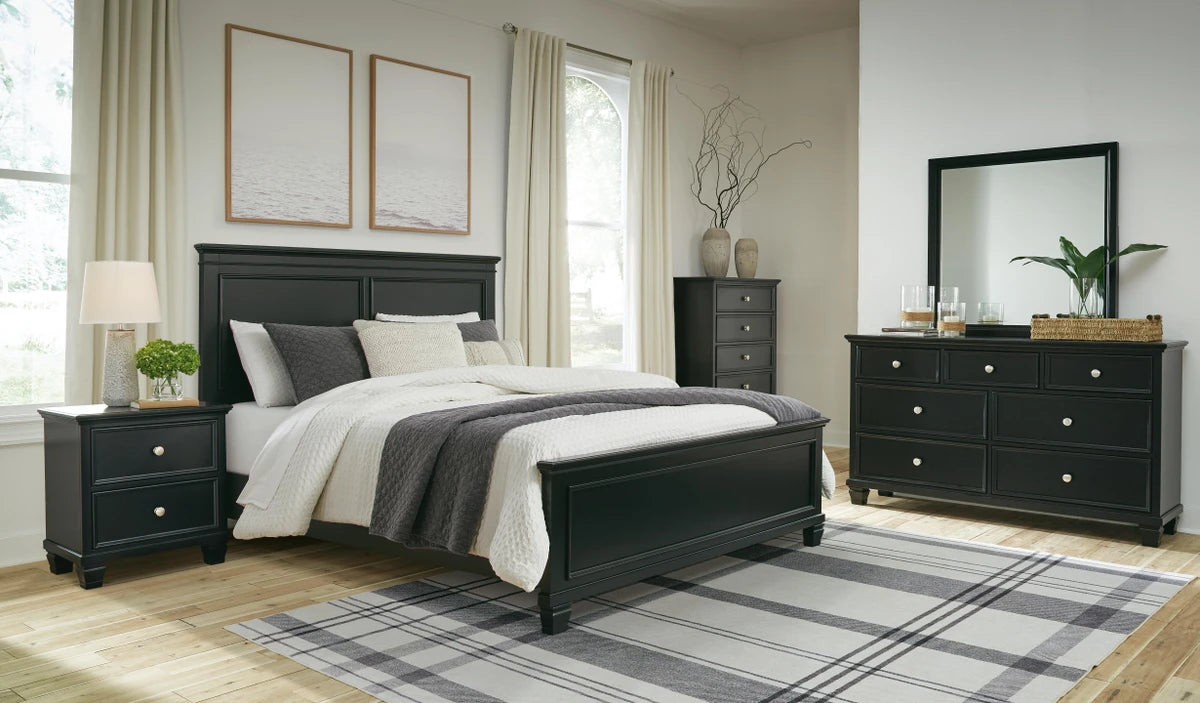 Lanolee Queen Panel Bed – Black