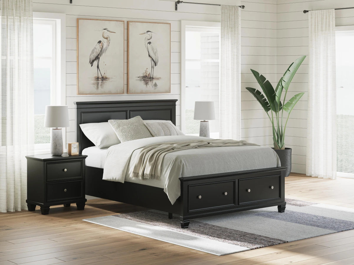 Lanolee Queen Storage Bed – Black