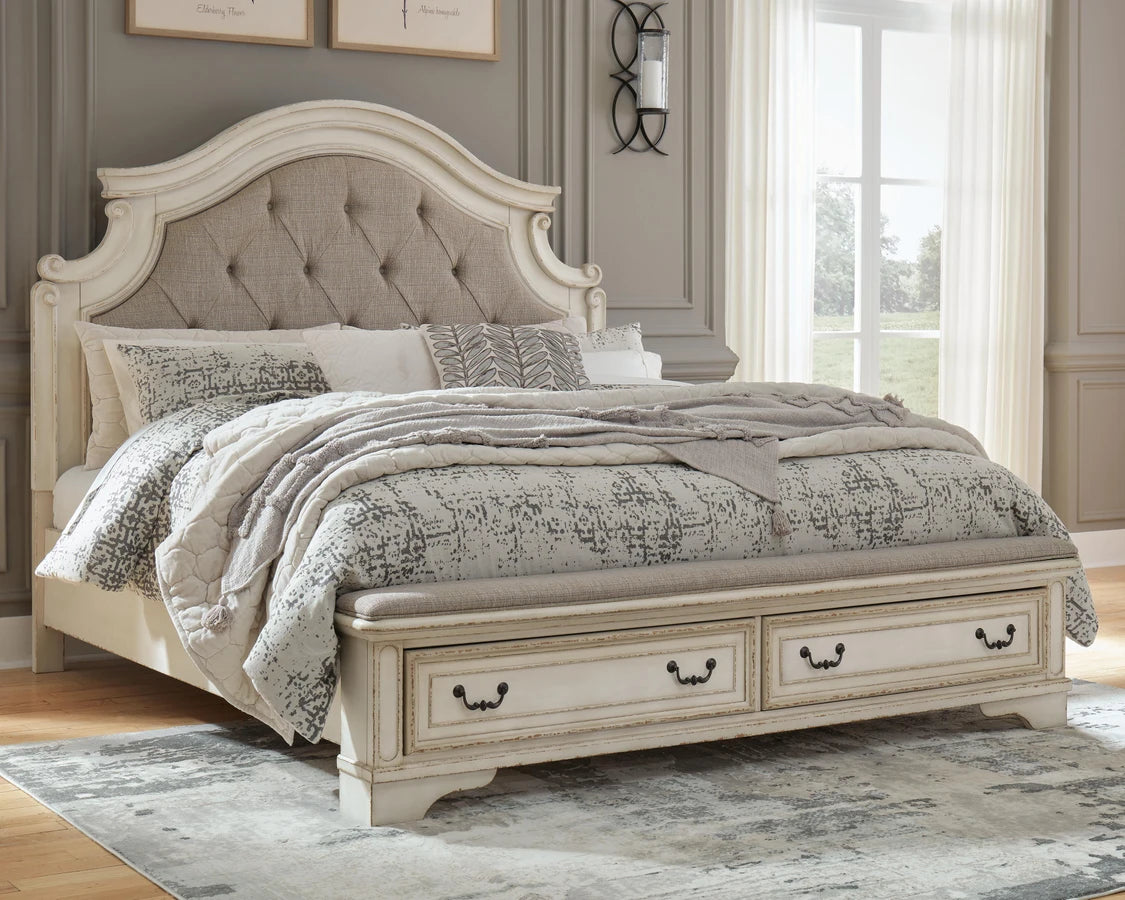 Realyn Upholstered Panel Storage Bed