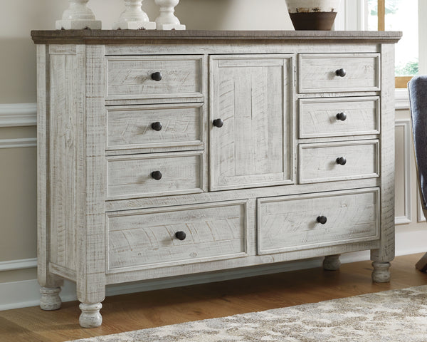 Havalance Bedroom Dresser – Two-Tone Rustic 8-Drawer Cabinet